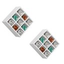 Ver imagem 1 de Kit 2 Suporte Porta Toalha Luiza 9 Nichos Toalheiro Multiuso:branco