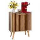 Ver imagem 5 de Aparador Buffet 2 Portas Pequeno Cantinho Café Cozinha Sala Jantar Estilo Retrô Puxador Concha Luxo