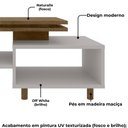 Ver imagem 5 de Mesa de Centro para Sala Lima 90 Cm Bechara Off White Naturalle