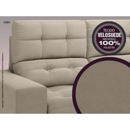 Sofá Jobim 1,70m Assento Retrátil e Reclinável Velosuede - NETSOFAS - 6