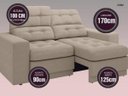 Ver imagem 4 de Sofá Jobim 1,70m Assento Retrátil e Reclinável Velosuede - NETSOFAS