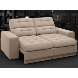 Sofá Jobim 1,70m Assento Retrátil e Reclinável Velosuede - NETSOFAS - 1