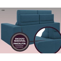 Sofá Jobim 1,70m Assento Retrátil e Reclinável Velosuede - NETSOFAS - 5
