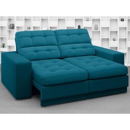 Sofá Jobim 1,70m Assento Retrátil e Reclinável Velosuede - NETSOFAS - 1