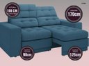 Ver imagem 4 de Sofá Jobim 1,70m Assento Retrátil e Reclinável Velosuede - NETSOFAS