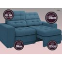 Ver imagem 4 de Sofá Jobim 1,70m Assento Retrátil e Reclinável Velosuede - NETSOFAS