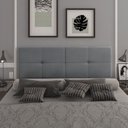 Ver imagem 1 de Cabeceira Suspensa Bruna Cama Box Casal 140cm X 55cm para Parede Grafite