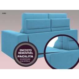 Sofá Jobim 1,70m Assento Retrátil e Reclinável Velosuede - NETSOFAS - 5