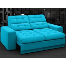 Sofá Jobim 1,70m Assento Retrátil e Reclinável Velosuede - NETSOFAS - 1