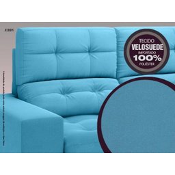 Sofá Jobim 1,70m Assento Retrátil e Reclinável Velosuede - NETSOFAS - 6