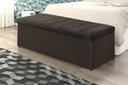 Ver imagem 2 de Calçadeira Baú Vitoria 100 cm Suede Marrom Claro