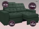 Ver imagem 3 de Sofá Jobim 1,70m Assento Retrátil e Reclinável Velosuede - NETSOFAS