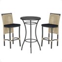 Ver imagem 1 de Mesa Bistro e 2 Banquetas Roma Preta Corda Náutica 12 Trama Original