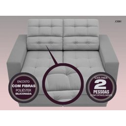 Sofá Jobim 1,70m Assento Retrátil e Reclinável Velosuede - NETSOFAS - 4