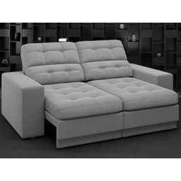 Sofá Jobim 1,70m Assento Retrátil e Reclinável Velosuede - NETSOFAS - 1