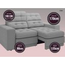 Ver imagem 4 de Sofá Jobim 1,70m Assento Retrátil e Reclinável Velosuede - NETSOFAS