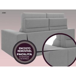 Sofá Jobim 1,70m Assento Retrátil e Reclinável Velosuede - NETSOFAS - 5