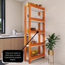 Ver mais imagens de Armario Multiuso Organizador para Cozinha com Prateleiras Nature-branco Nature-branco