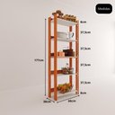 Ver imagem 5 de Armario Multiuso Organizador para Cozinha com Prateleiras Nature-branco Nature-branco