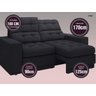 Sofá Jobim 1,70m Assento Retrátil e Reclinável Velosuede - NETSOFAS - 4