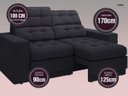 Ver imagem 4 de Sofá Jobim 1,70m Assento Retrátil e Reclinável Velosuede - NETSOFAS