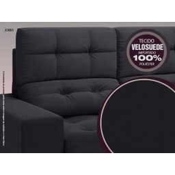 Sofá Jobim 1,70m Assento Retrátil e Reclinável Velosuede - NETSOFAS - 6