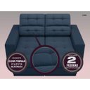 Ver imagem 5 de Sofá Jobim 1,70m Assento Retrátil e Reclinável Velosuede - NETSOFAS