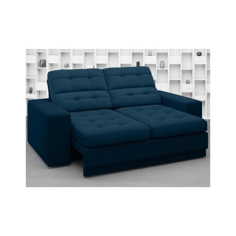 Sofá Jobim 1,70m Assento Retrátil e Reclinável Velosuede - NETSOFAS Sofá Jobim 1,70m Assento Retrátil e Reclinável Velosuede - NETSOFAS