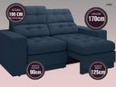 Ver imagem 4 de Sofá Jobim 1,70m Assento Retrátil e Reclinável Velosuede - NETSOFAS