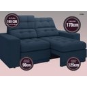 Ver imagem 4 de Sofá Jobim 1,70m Assento Retrátil e Reclinável Velosuede - NETSOFAS
