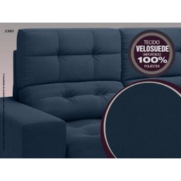 Sofá Jobim 1,70m Assento Retrátil e Reclinável Velosuede - NETSOFAS - 6