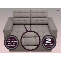 Sofá Jobim 1,70m Assento Retrátil e Reclinável Velosuede - NETSOFAS - 4