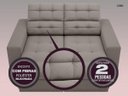 Ver imagem 5 de Sofá Jobim 1,70m Assento Retrátil e Reclinável Velosuede - NETSOFAS