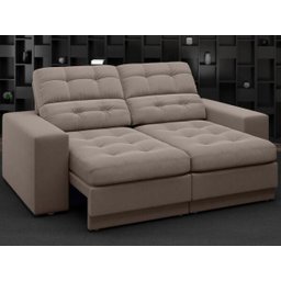 Sofá Jobim 1,70m Assento Retrátil e Reclinável Velosuede - NETSOFAS - 1