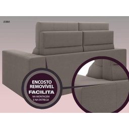 Sofá Jobim 1,70m Assento Retrátil e Reclinável Velosuede - NETSOFAS - 5