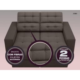 Sofá Jobim 1,70m Assento Retrátil e Reclinável Velosuede - NETSOFAS - 4