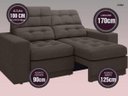Ver imagem 4 de Sofá Jobim 1,70m Assento Retrátil e Reclinável Velosuede - NETSOFAS