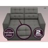 Sofá Jobim 1,70m Assento Retrátil e Reclinável Velosuede - NETSOFAS - 4