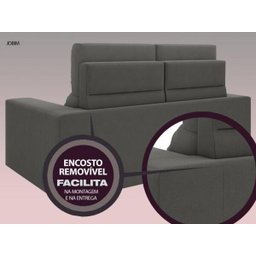 Sofá Jobim 1,70m Assento Retrátil e Reclinável Velosuede - NETSOFAS - 5