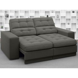 Sofá Jobim 1,70m Assento Retrátil e Reclinável Velosuede - NETSOFAS - 1