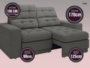 Ver imagem 4 de Sofá Jobim 1,70m Assento Retrátil e Reclinável Velosuede - NETSOFAS