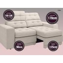 Ver imagem 4 de Sofá Jobim 1,70m Assento Retrátil e Reclinável Velosuede - NETSOFAS