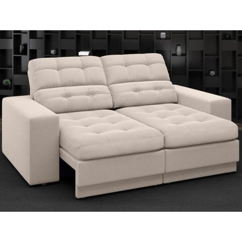 Sofá Jobim 1,70m Assento Retrátil e Reclinável Velosuede - NETSOFAS