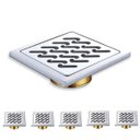 Ver imagem 1 de Ralo Inox Kit 5 Uni 10x10 Banheiro Lavabo Anti Odor Anti Inseto Jardim Quintal Duravel Resistente Se