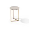 Mesa Lateral Pé De Ferro Estilo Industrial Dourado/Off White - 5