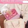 Kit Mochila Bolsa Maternidade e Higiene Bebê Neném 13 Itens:preto+rosa - 7