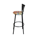 Ver imagem 3 de Jogo 2 Banqueta Alta Para Cozinha Ratan Preta Estofado Cerveja