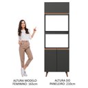 Ver imagem 6 de Torre Quente Armário de Cozinha 70 cm 3 Portas Preto Reims Madesa