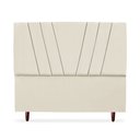 Ver imagem 1 de Cabeceira Estofada Casal Belgica 140 Suede Bege