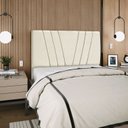 Ver imagem 4 de Cabeceira Estofada Casal Belgica 140 Suede Bege